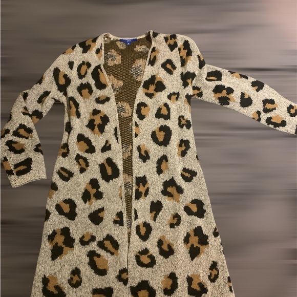 NWOT Apt 9 Animal Print Long Open Front Cardigan Sz Medium - Picture 10 of 10